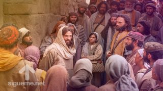 Jesús enseña a la multitud la Palabra de Dios