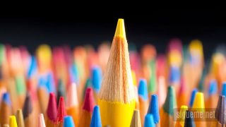 Lapices de Colores concepto de talento, elegido