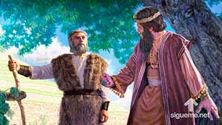 Imagen del personaje biblico ACAB, Rey de Israel, del Antiguo Testamento
