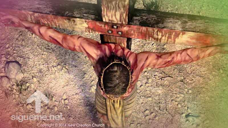 Jesus en la cruz, pago con su vida para salvar la del hombre