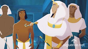 ilustración de: José es presentado delante del Faraon de Egipto