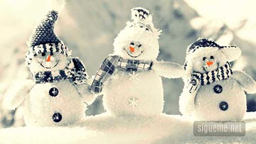 Muñeco de nieve con bufanda